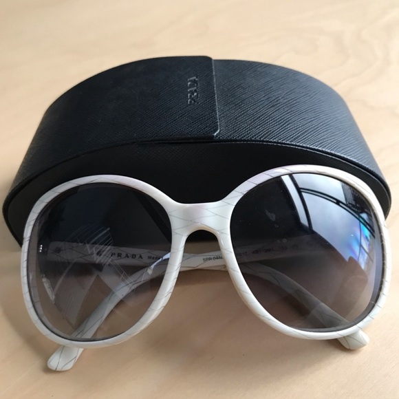 Prada Sunglasses, Authentic… White patterned frame
